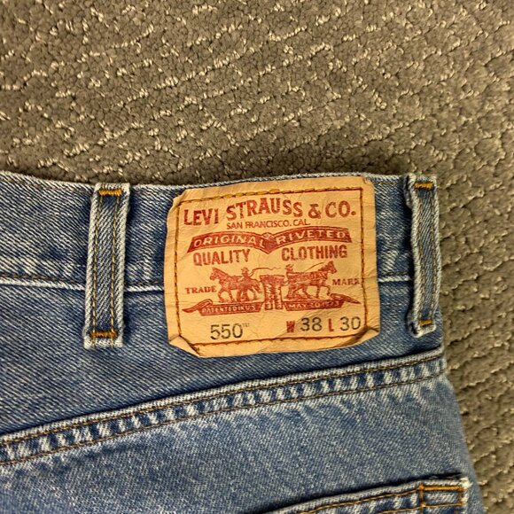 Vintage Y2K Levi's 550 Relaxed Fit Jeans Men's 38 x 30 Blue Cotton - Picture 6 of 15